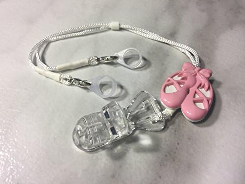 Bilateral White Dance Ballet Slippers Clip for Hearing Aids or Cochlear Implants