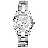 New GUESS Mother of Pearl Ladies Silver Watch U10615L1