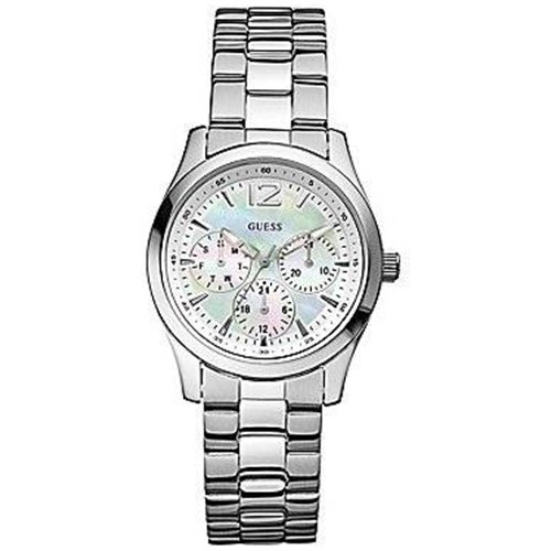 New GUESS Mother of Pearl Ladies Silver Watch U10615L1