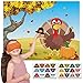 Happy Storm Thanksgiving Party Games Activities for Kids - Pin The Hat on The Turkey Fall Festival Games Party Favors Supplies, Thanksgiving Crafts Gifts for Kids
