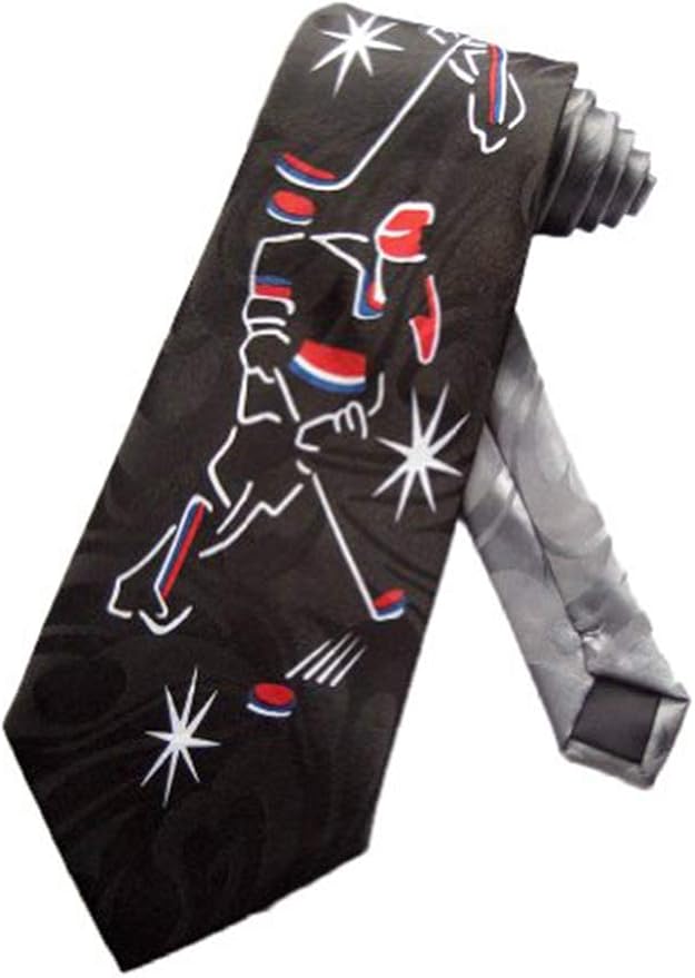Hockey Ties Sports Neckties red tie Sporty neck tie Clothing