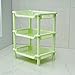YIUHART Plastic Small Storage Shelves Plastic Basket Square 3 Layers Desk Stand Rack Bathroom Shelves for Home Household Kitchen