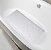 Natural Rubber Mildew Resistant Non Slip Bath Mat 15 W x 33 L Inches,Fits Any Size Bath Tub(White)