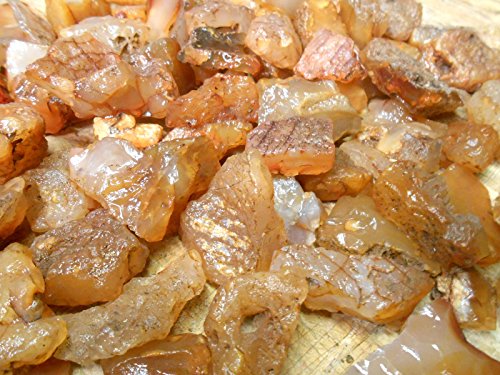 Rock Tumbler Gem Refill Kit New Mexico Golden "Luna" Agate Rough 8oz