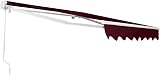 Panana Manual Retractable Awning 3.5x2.5m Green White DIY Wind Resistant view 2