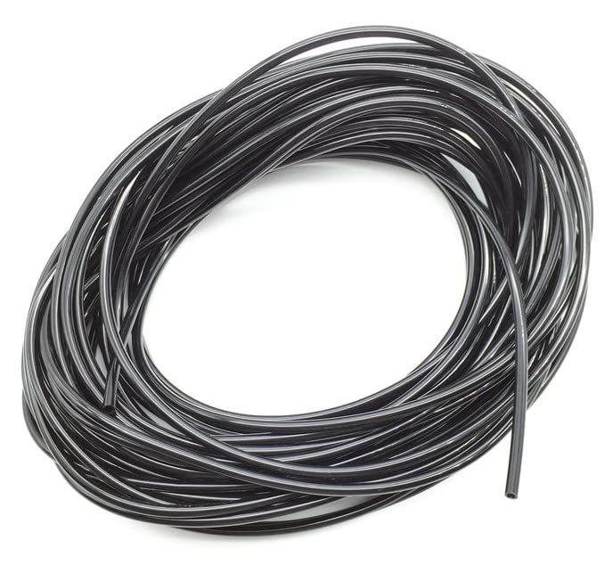 AKORD Irrigation Hose Pipe Tube Watering Micro Drip Garden System Black 4MM (ID) 6MM (OD)(20M)