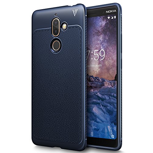 Nokia 7 Plus case, KuGi Nokia 7 Plus case, TXW [Scratch Resistant] Premium Flexible Soft Anti Slip TPU Case for Nokia 7 Plus smartphone(Navy)
