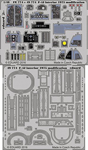 EDU49774 1:48 Eduard Color PE - F-4J Phantom II 1975 Modification Detail Set (for use with the Academy model kit) [MODEL KIT ACCESSORY]