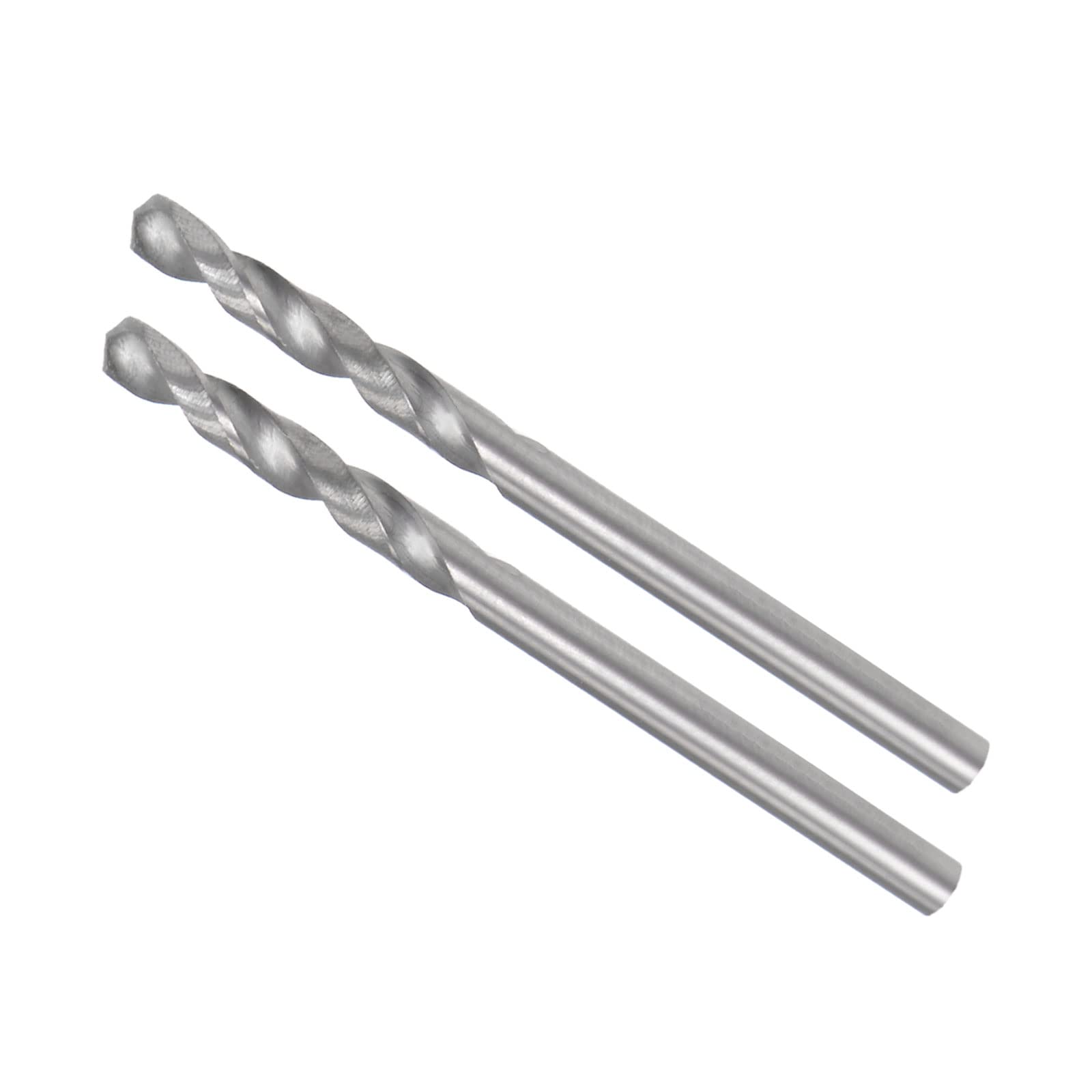 CoCud Solid Carbide Drill Bits, 2.25mm Diameter, K35 Tungsten Carbide Precision Short Length Twist Drill Bits - (Applications: for Stainless Steel Alloy Metal), 2-Pieces — image 1