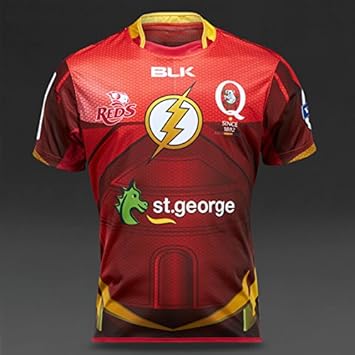 Amazon Co Jp 限定コラボ ラグビー 日本代表 五郎丸 スーパーラグビー Blk Queensland Reds 15 Home オーストラリア クイーンズランド レッズ フラッシュコラボ レプリカユニフォーム Us S 日本m サイズ スポーツ アウトドア