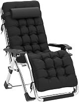 DQCHAIR Outdoor Zero Gravity Chair with Cup Holder Extra Wide Recliner 200 kg view 4