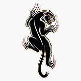 Traditional Tattoo Panther Illustration Waterproof Vinyl Window Bumper Sticker Decal 5"