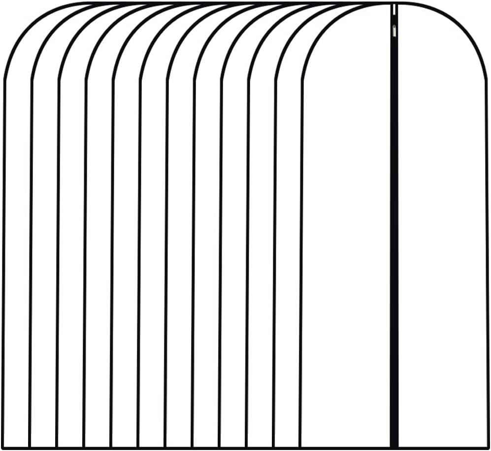 HomeClean Hanging Garment Bags 12 Pack Breathable PEVA Cover Waterproof