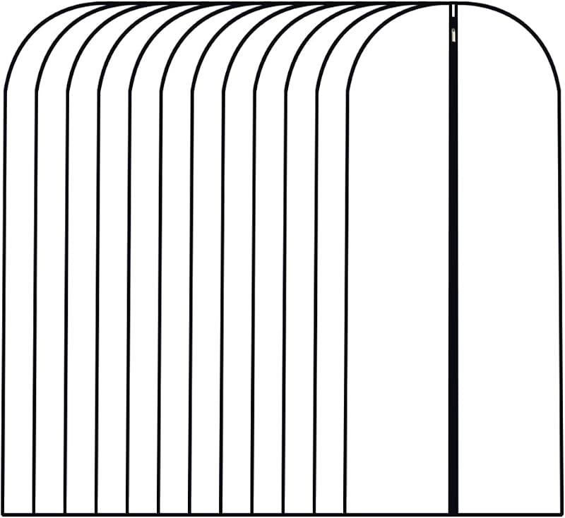 HomeClean Hanging Garment Bags 12 Pack Breathable PEVA Cover Waterproof