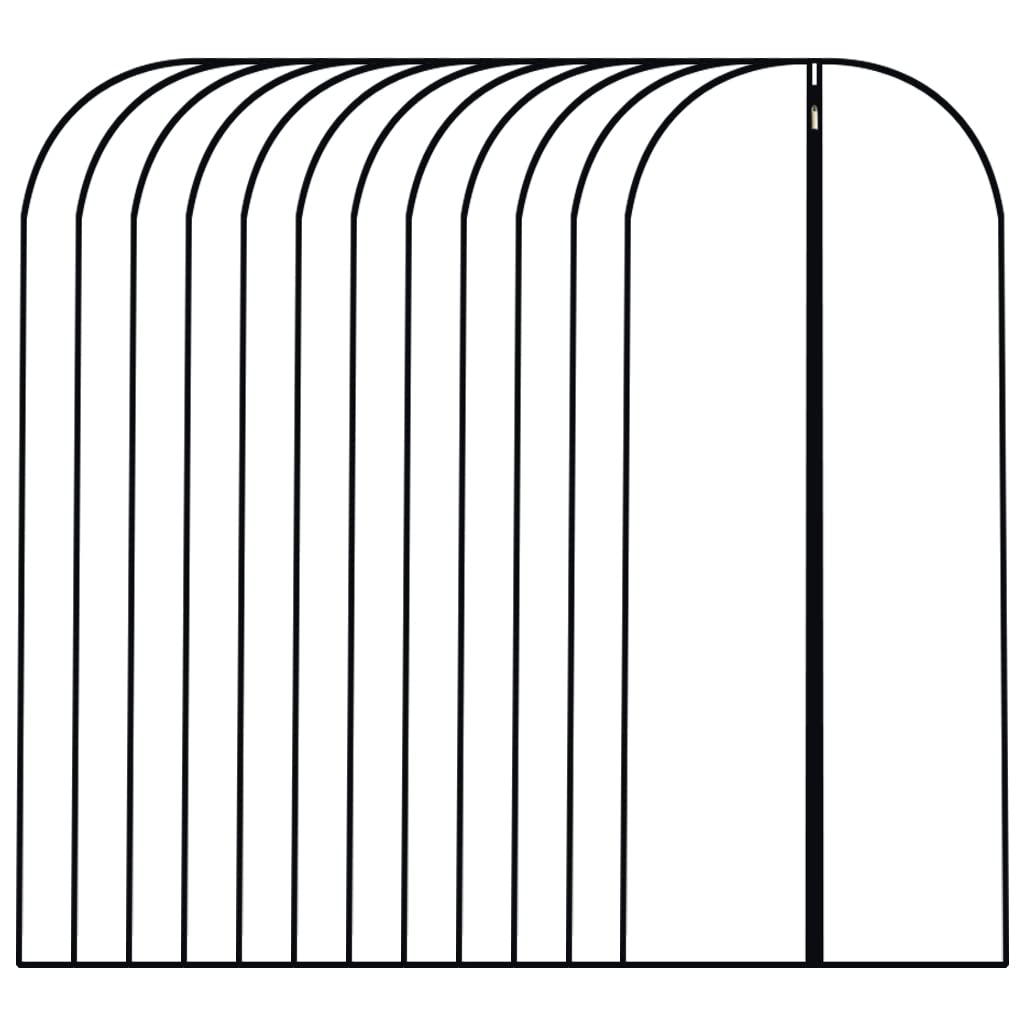 Hanging Garment Bags 12 Pack Breathable Suit Bag Covers with Zip PEVA Clothes Cover Bags Coat Garment Bags Waterproof Dress Cover Bags for Wardrobe Storage and Travel, Clothes Covers for Coats