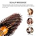Valdler Natural Boar Bristle Round Brush for Hair Drying Styling Curling