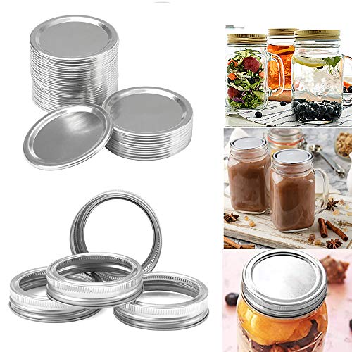 Canning Lids,Regular Mouth Lids and Bands For Mason Jar,SplitType Lids
