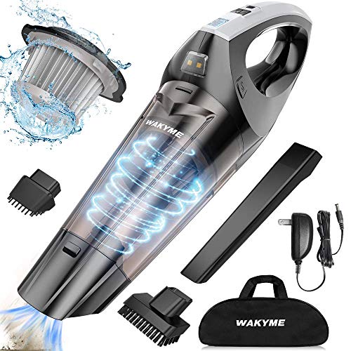 WAKYME Handheld Vacuum Cleaner, Vacuum Handheld, 9000PA Battery 2500mA Power Vacuum Cleaner Wet