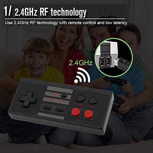 Rechargeable NES Classic Mini Wireless Controller -TURBO EDITION-Rapid Buttons Wii Edition for Nes Wii Gaming System with 2.4G Wireless Receiver