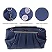 expouch Womens Pleated Satin Evening Handbag Clutch Navy Clutch Purse With Detachable Chain Strap Wedding Cocktail Party Bag