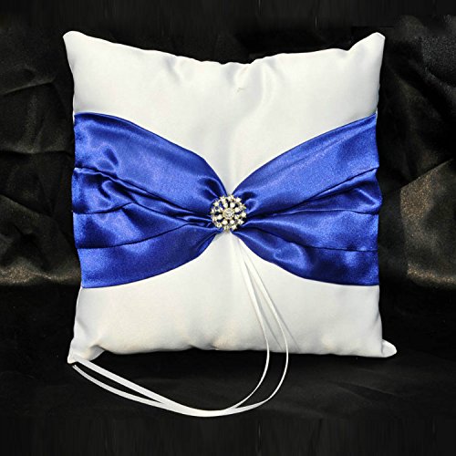 Wedding Flower Girl Basket Rings For Ring Bearer Pillow Garter Guest Book Pen Wedding Set Decoration Ribbon Ceremony Party Favors For Guests (New Royal Blue With Accessory)