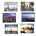 6 set New York NYC Souvenir Large Photo Picture Fridge Magnets 2.5 x 3.5 inch - Pack of 6