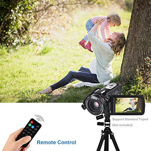 Video Camera Camcorder with Microphone FamBrow Full HD 1080p 24MP IR Night Vision 3.0 Inch 270 Degrees Rotatable Touch Screen 16X Digital Zoom Vlogging Camera Recorder for YouTube w/Battery Charger - Thumbnail 4
