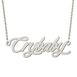 BYBWBL Crybaby Name Pendant Necklace Silver Color