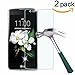 TANTEK [2-Pack Screen Protector for LG K7 / LG Tribute 5,Tempered Glass Film,Ultra Clear,Anti Scratch,Bubble Free,Case Friendly