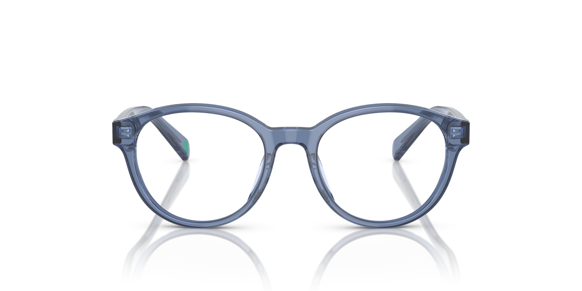 Photo 1 of Polo Prep Pp8546u Universal Fit Round Prescription Eyewear Frames, Shiny Transparent Blue/Demo Lens, 47 mm