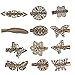 Jaciya Pack of 12 Vintage Hair Clip Hairpins Hair Barrettes Butterfly Leaf Flower Feather Shape Hair Clips Headwear for Lady Girl