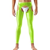 ChiaoLezhee Sexy Shiny Leggings For Men, Sheer Sissy Clothes, Rave Party Outfits, Gay Lingerie Mens Sparkly Pantyhose