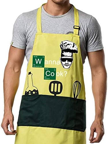 Kitchen Aprons Chef Cooking Baking - Famgem Professional Bib for Men, Women, Grill, BBQ, Outdoor, Camping, Home / 100% Cotton, 3 Large Pockets, Adjustable