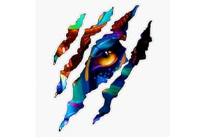VISION GRAPHICS Magnet World of Pandora - Avatar - Neytiri and Claw Scratches Magnetic Vinyl Sticker Decal Magnet 5"