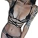 Women Lingerie Set,Napoo Sexy Lace Briefs Underwear Nightwear Black Lingeries (M)