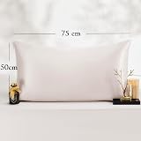 Vielit Satin Pillowcase 2 Pack 50x75cm for Hair & Skin Care Beige view 8