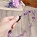 FRCOLOR Flower Headdress for Women,10pcs Purple Rose Flower Wreath Headband with LED Light Crown for Festival Wedding Party