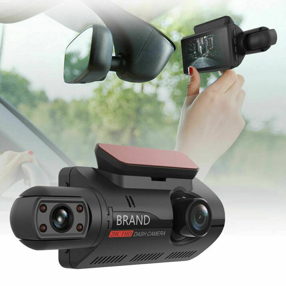 DuzLink Dash Cam Front Rear Dual Dash Cam Front and Rear Car DVR Driver Recorder with Two Lenses Dash Cam Video Recorder Night Vision G-Sensor 1080p Built-in Front Camera
