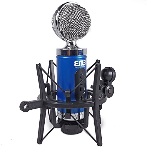 Emb Emc960 Professional High-Performance Multi-Pattern Large Diaphragm Condenser Project Studio Microphone Blue
