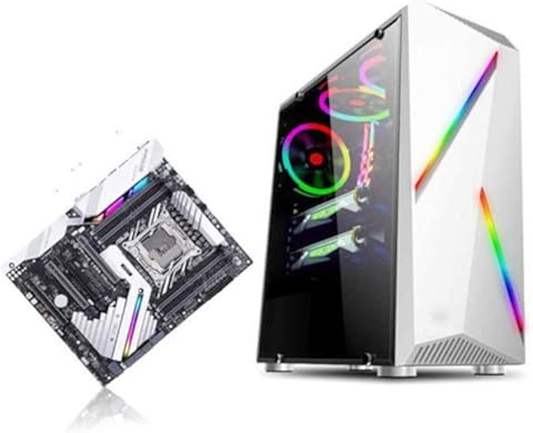 Juego Unidad central Caja de la computadora caja de la PC Gaming Torres Cristal computadora de escritorio completa del lado del chasis transparente El flujo de aire de alta y silenciosa