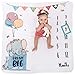 Heli's Little Friends Baby Monthly Milestone Blanket | Premium Plush Flannel Fleece (260GSM) | Photo Prop for Newborn Boy & Girl |47