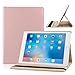 ELEOPTION Auto Sleep/Wake Function PU Leather 360 Degree Rotating Smart Carrying Case Cover for 9.7 inch iPad Air/iPad 5 (Rose Gold)