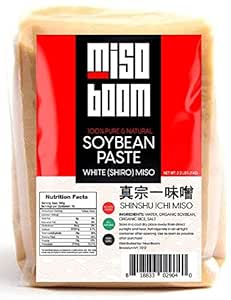 Miso Paste White (Shiro) Miso Soybean Paste, 2.2 lb, non-GMO, No MSG, Vegan - by Miso Boom