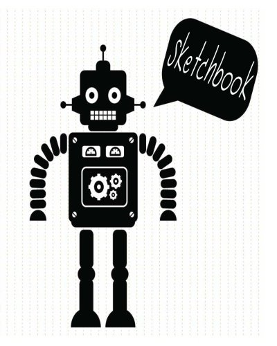 !B.e.s.t Sketchbook: Black robot : 120 Pages of 8