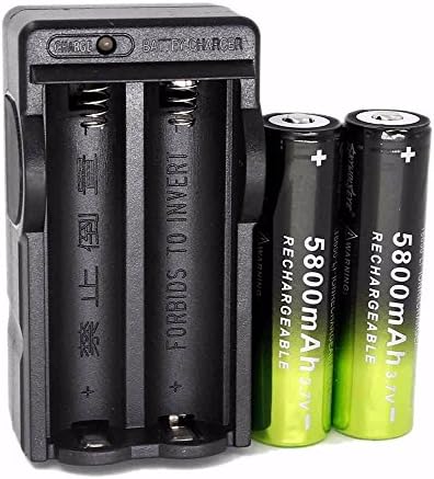 Dual Smart Charger + 2PCS button top 18650 5800mAh 3.7v Li-ion Rechargeable Battery For LED Flashlight Torch toy Batteries