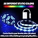 SOLMORE LED Strip Lights Battery Operated 2m/6.6ft 5050 SMD 60LEDs Color Changing RGB LED Light Strip Flexible LED Strip Kit Waterproof Strip Lighting for Home Bedroom DIY Party Indoor Outdoor (2Pcs)