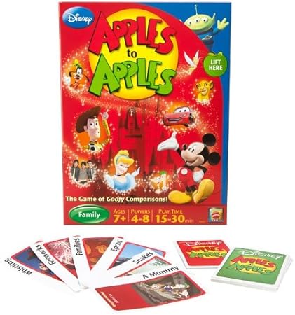 Amazon Com Disney Apples To Apples The Game Of Goofy Comparisons Toys Games