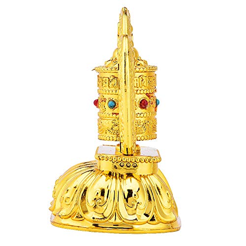 Tibetan Tibet Buddhist Solar Energy Spinning Prayer Wheel for Car Interior Decoration