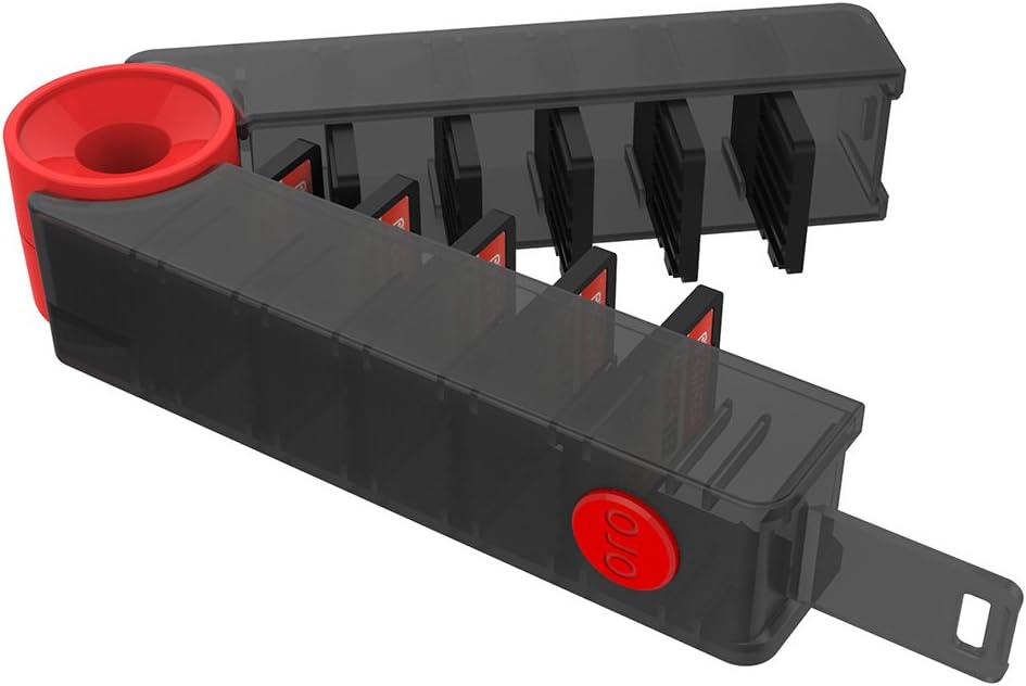 Gator Game Card Case Crocodile Mouth Game Card Storage with 11 Game Card Slots Card Holder for Nintendo Switch Red