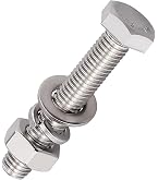 M10-1.5x60 Hex Bolt And Nut Kit – 10-Piece Grade 8.8 Alloy Steel, Colored Zinc Plated, Partially Threaded, High Tensile For Automotive & Machinery